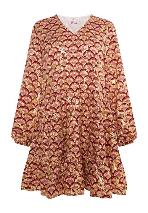 IZIA Blusekjole  camel / guld / sort / hvid