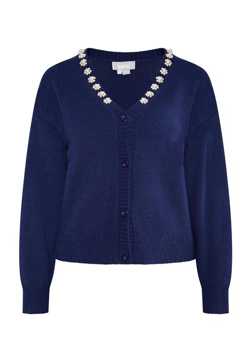 Usha Cardigan 'Sivene'  marin / perlehvid