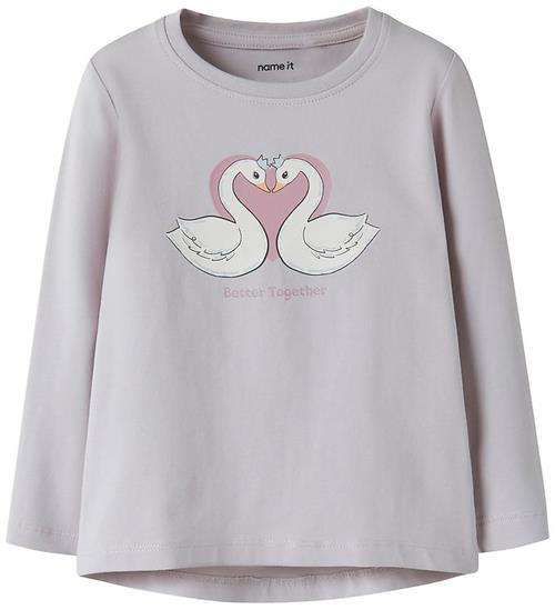 Name It Bluse - NmfVix - Lilac Marble/Swan Heart