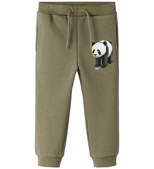 Name It Sweatpants - NmmSigurt - Dusty Olive m. Panda