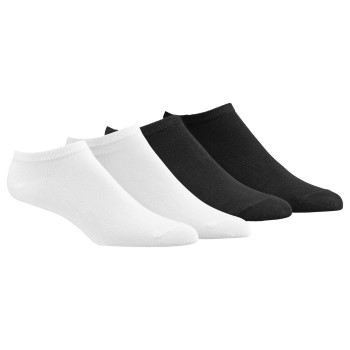 Damella Strømper 4P Ankle Socks Sort/Hvid Str 43/46 Dame