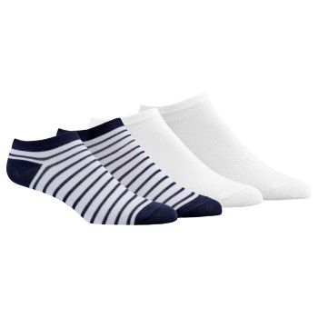 Damella Strømper 4P Ankle Socks Hvid/Marine Str 43/46 Dame