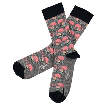 Topeco Strømper 2P Men Cotton Birdie Sock Blå/Rosa Str 45/48 Herre