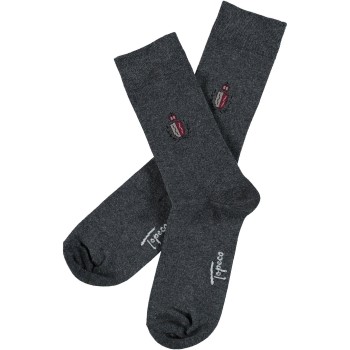 Topeco Strømper 2P Men Soft Top Shield Mørkgrå  Str 45/48 Herre