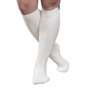Trofé Trofe Cotton Knee High Sock Strømper 2P Hvid Str 39/42 Dame