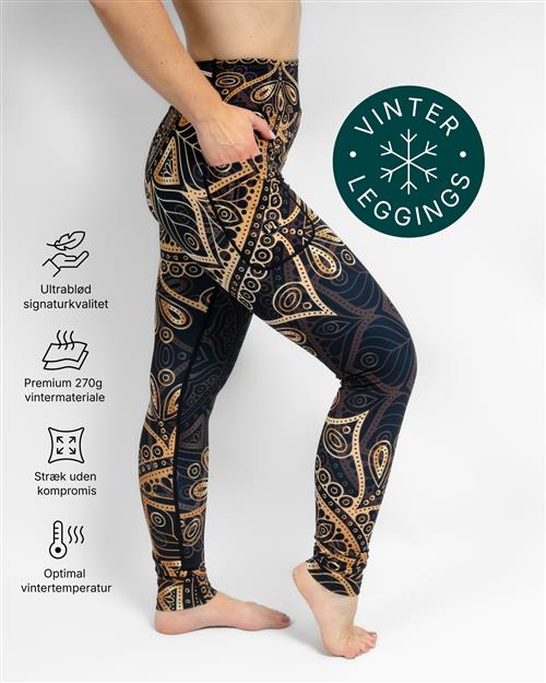 Aya Golden Mandala Winter Leggings