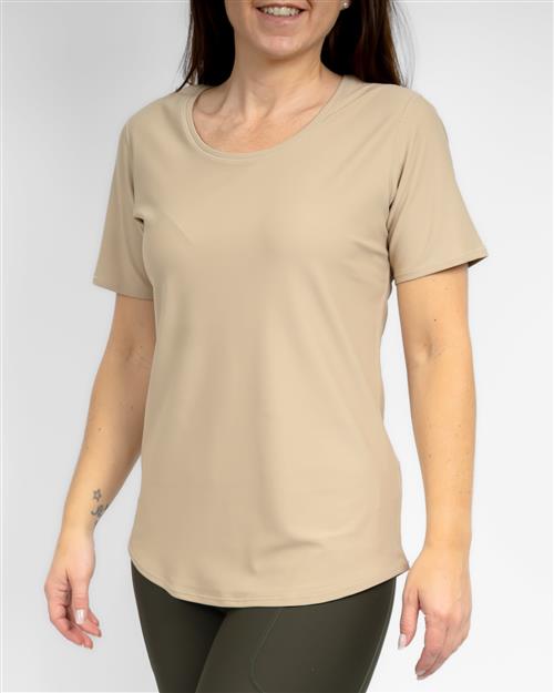 Vigga Fitted Beige T-Shirt