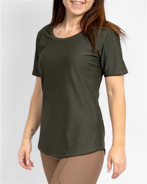 Vigga Fitted Deep Olive T-Shirt