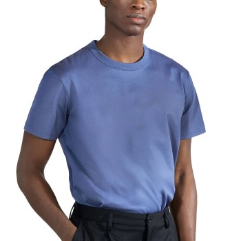 Bread & Boxers Bread and Boxers Pima Cotton Crew Neck Jeansblå bomuld Medium Herre