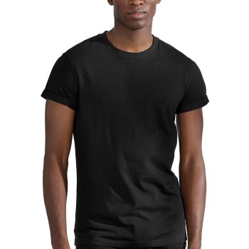 Bread & Boxers Bread and Boxers Roll-Up Tee Sort økologisk bomuld X-Small Herre