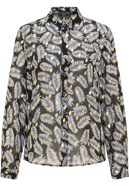 faina Bluse  guld / sort / hvid