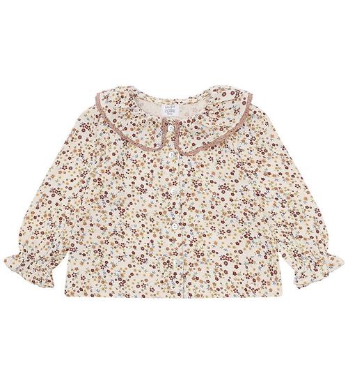 Hust and Claire Skjortebluse - HCKaroline - French Oak m. Blomst
