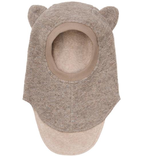 Huttelihut Elefanthue - Uld - 2-lags - Camel Melange m. Ører