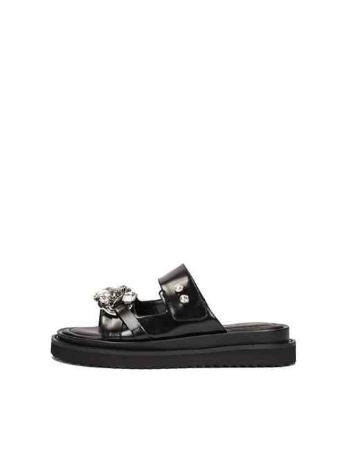 Kazar Pantoletter  sort / sølv