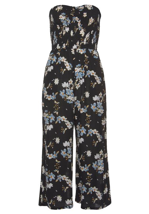 LASCANA Jumpsuit  lyseblå / orange / sort / hvid