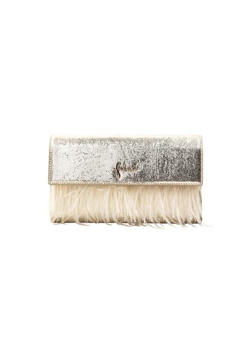 faina Clutch  beige / sølv