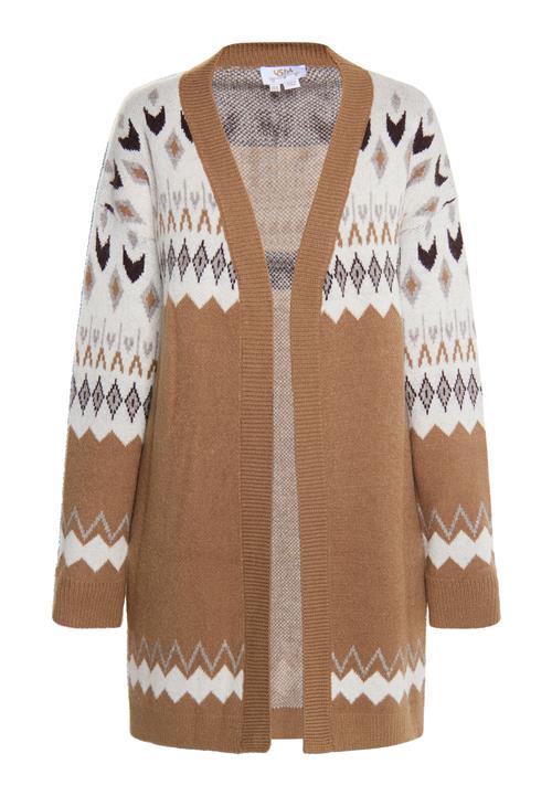 usha FESTIVAL Cardigan 'Rakata'  lysebrun / blandingsfarvet