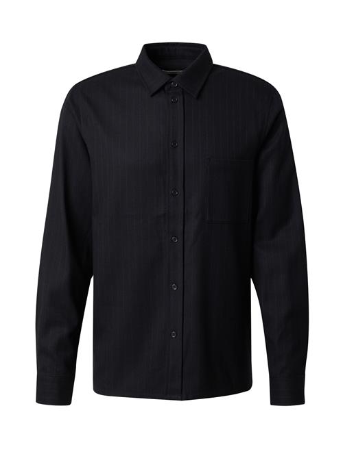 DAN FOX APPAREL Skjorte 'Marvin'  natblå / lysegrå