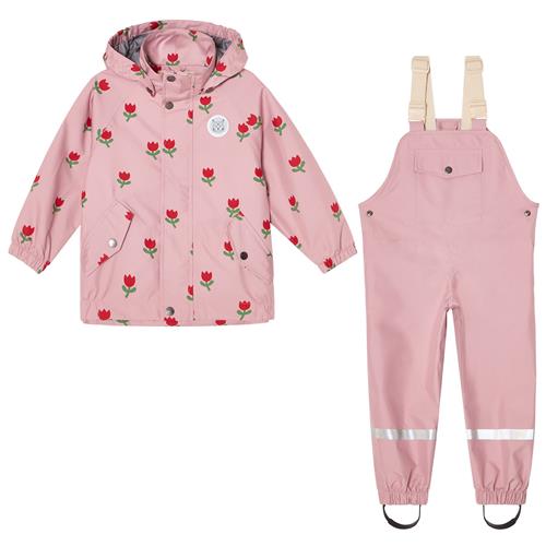Kuling Skagen Åndbart Regnsæt Pink Tulips Pink Tulips 86/92 cm Rain Lyserød  86/92 cm  unisex