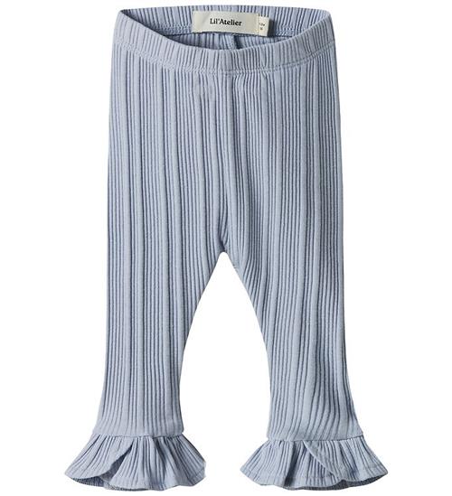 Lil Atelier Leggings - Rib - NbfTansy - Zen Blue