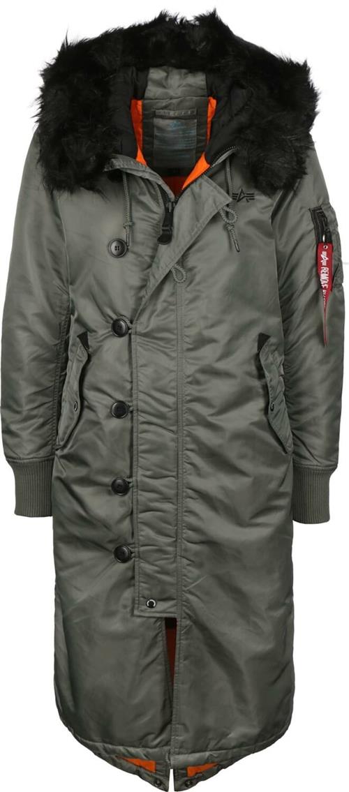 ALPHA INDUSTRIES Vinterparka  mørkegrøn / sort