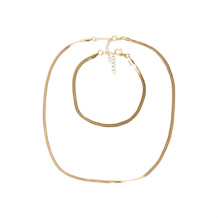 LMTD Smykkesæt Flat Mini Gold Colour