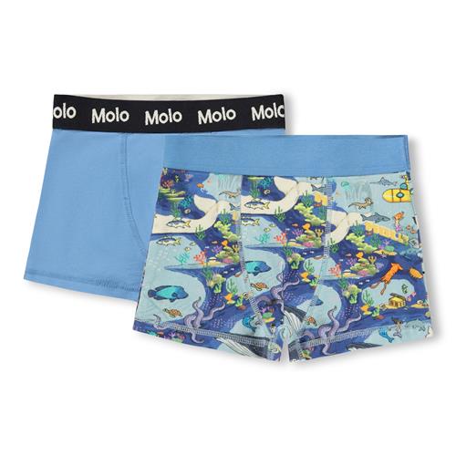 Molo GOTS Justin 2-pak Boxershorts Pixel Sea  Pixel Sea 110/116 cm  Blå  110/116 cm  mand