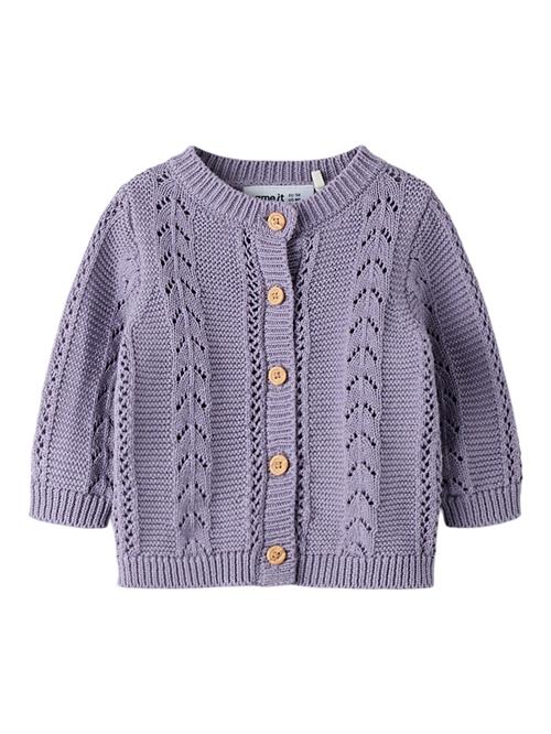 NAME IT Strik Cardigan Tandra Lavender Gray
