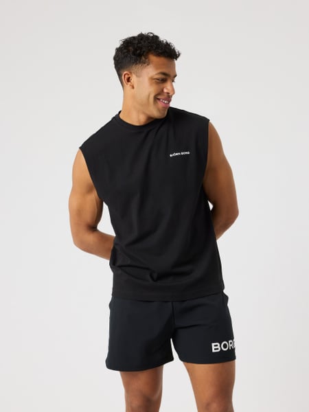 Björn Borg Borg Gym Sleeveless T-shirt Sort, XL