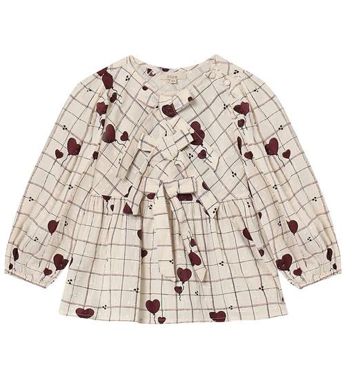 Fliink Bluse - Ilove - Sandshell Heart AOP