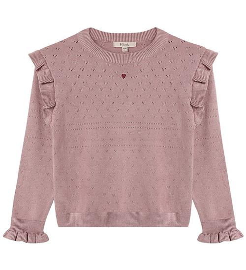 Fliink Bluse - Strik - Fame O-Neck - Woodrose