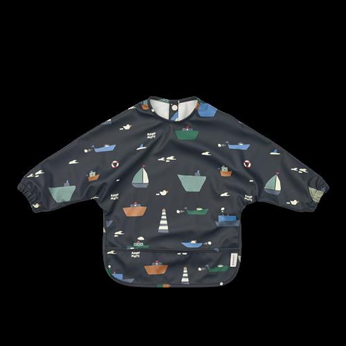 Liewood Merle Trykt Cape Bib Sailing / Classic Navy  Sailing / Classic Navy-One Size  Marineblå  One Size  unisex