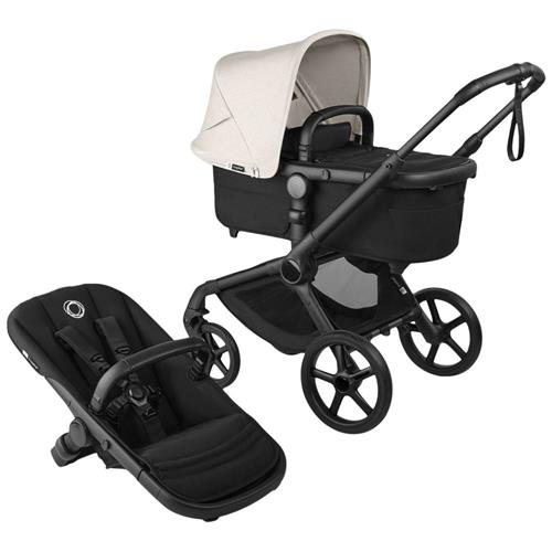 Bugaboo Bugaboo Fox 5 Renew Complete Vugge Og Sæde Klapvogn Black / Heritage Black / Misty White Stroller    One Size  unisex