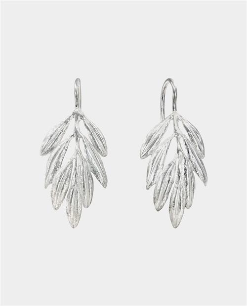 Ylenia - sølv-øreringe formet som olivengrene