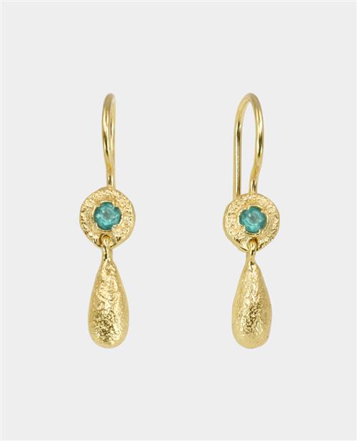 Marie Benoist - grøn onyx og massiv dråbe