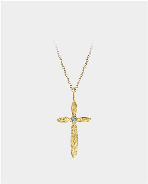 Saint Helena - kors med lyseblå apatit