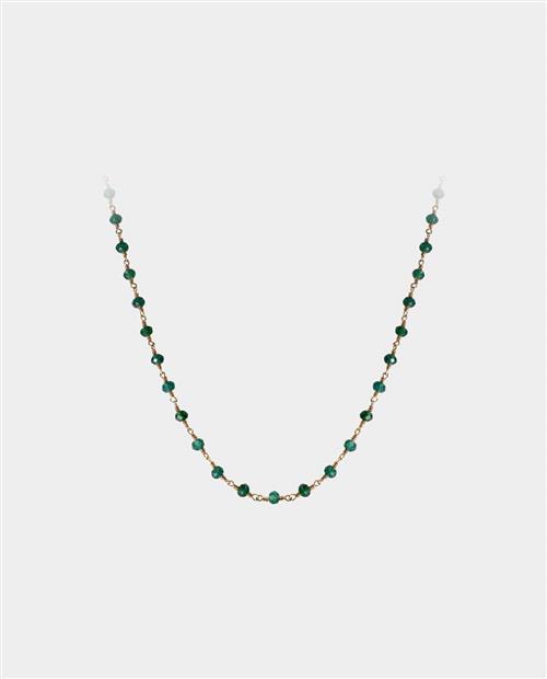 Johanne Luise Heiberg - halskæde med grønne aventuriner