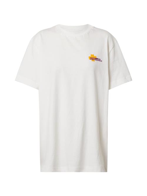 ABOUT EVERYONE Bluser & t-shirts 'Festival Für Festivals'  mørkelilla / orange / hvid
