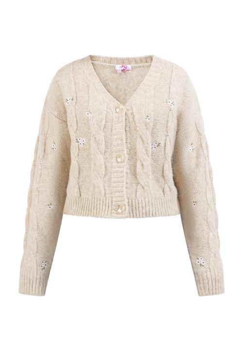 MYMO Cardigan 'Blonda'  beige-meleret / grøn / rød / hvid