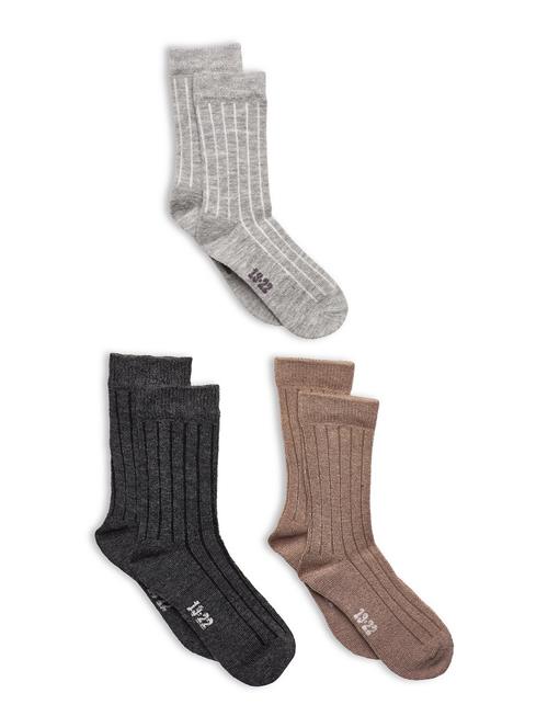 Minymo | Wool Socks - Rib 3-Pack | 35-38