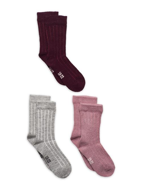 Minymo | Wool Socks - Rib 3-Pack | 23-26