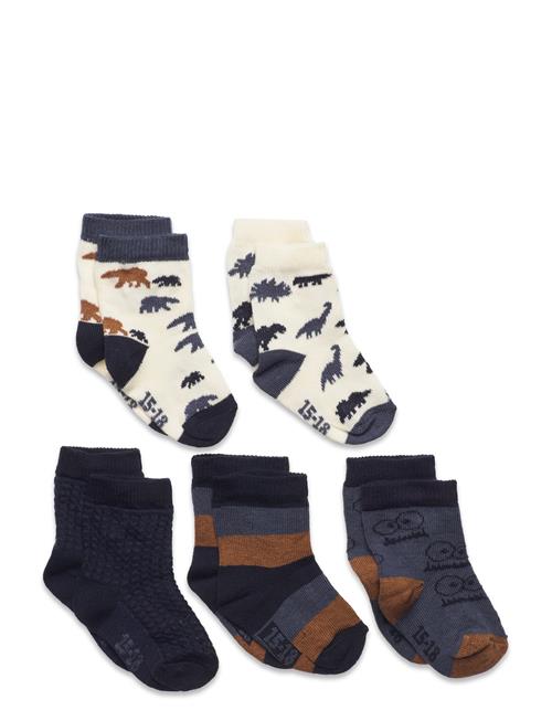 Minymo | Socks W. Pattern (5-Pack) | 31\34