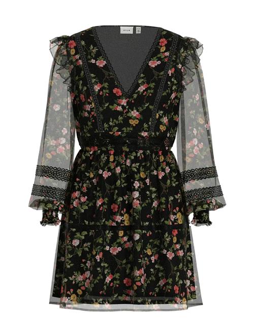 Vila | Viroman New V-Neck L/S Short Dress/Dc/Ka | 34