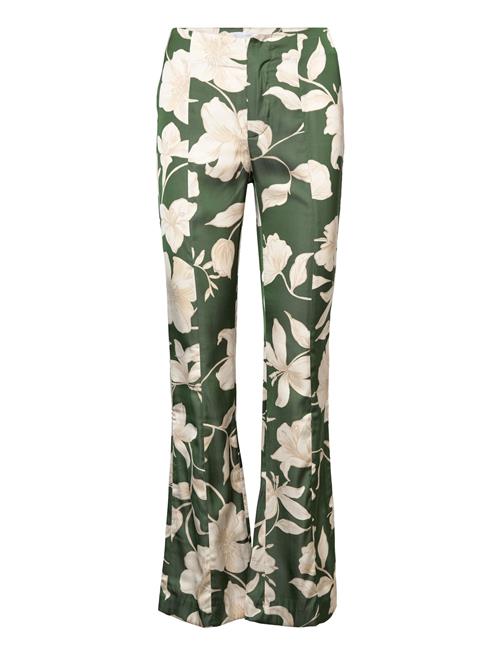 Mango | Flared Floral-Print Trousers | 36
