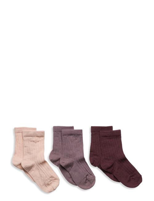 mp Denmark | Wool Rib Socks - 3-Pack | 33/36