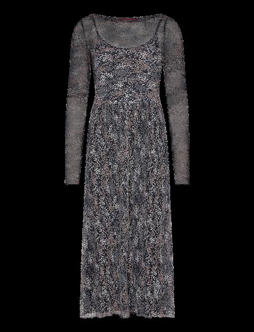 Esprit Casual | Patterned And Pleated Mesh Dress | S