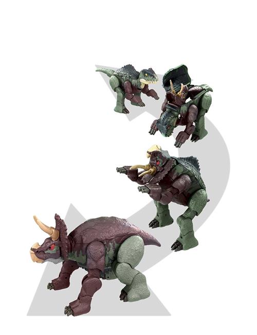Jurassic world | Jurassic World Fierce Changers Massive Stretch Giganotosaurus & Nasutoceratops | ONE SIZE