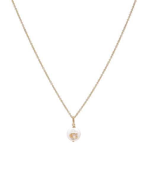 Coach Accessories | Coach Signature Coin Pearl Pendant Necklace | ONE SIZE
