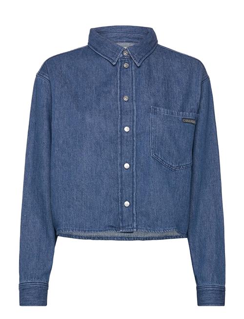 Calvin Klein Jeans | Cropped Dad Denim Shirt | L