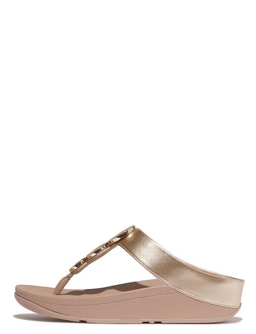 FitFlop | Halo Bead-Circle Metallic Toe-Post Sandals | 41